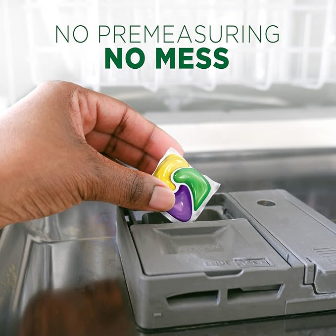 Cascade Platinum Dishwasher Pods, ActionPacs Dishwasher Detergent - Image 6