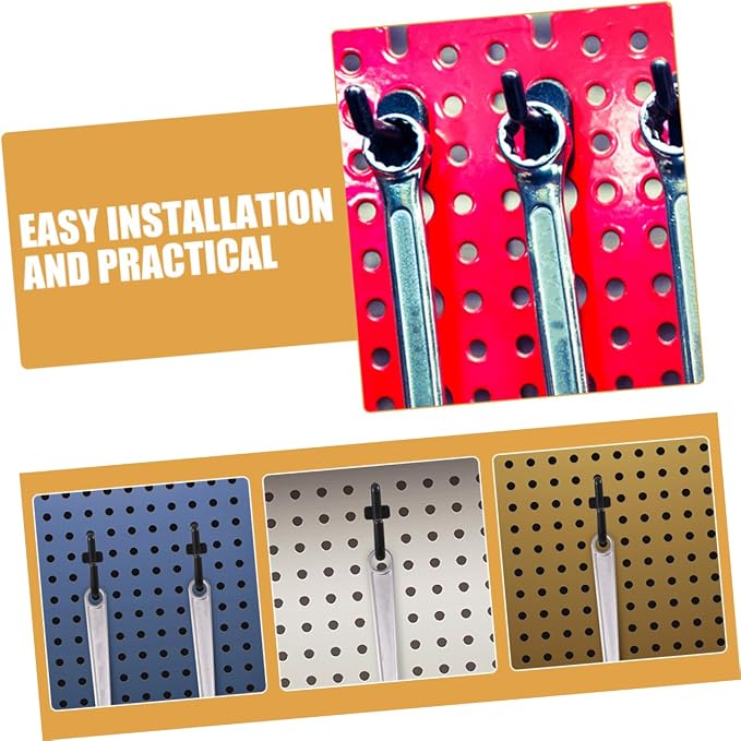 50pcs Pegboard Hook Assortment for Garage Organization J Shape Tool Storage - Image 7