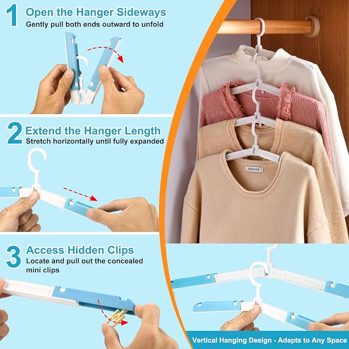 6 Pack Fodable Travel Hangers - Image 3