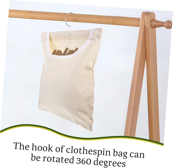 ABOOFAN 3pcs Hanging Clothespin Bag Shaped Opening Laundry Organizer Pouch - Image 3