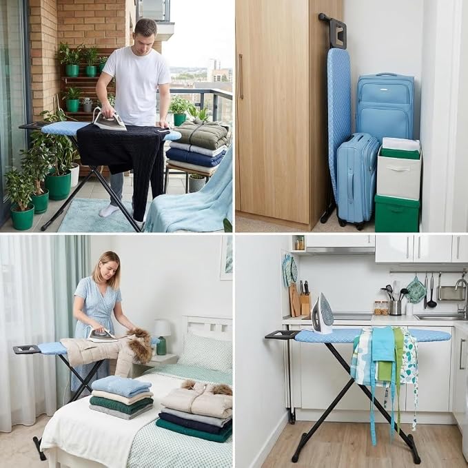 Compact Ironing Board 36" x 12", Adjustable Height Foldable Iron Board - Image 7