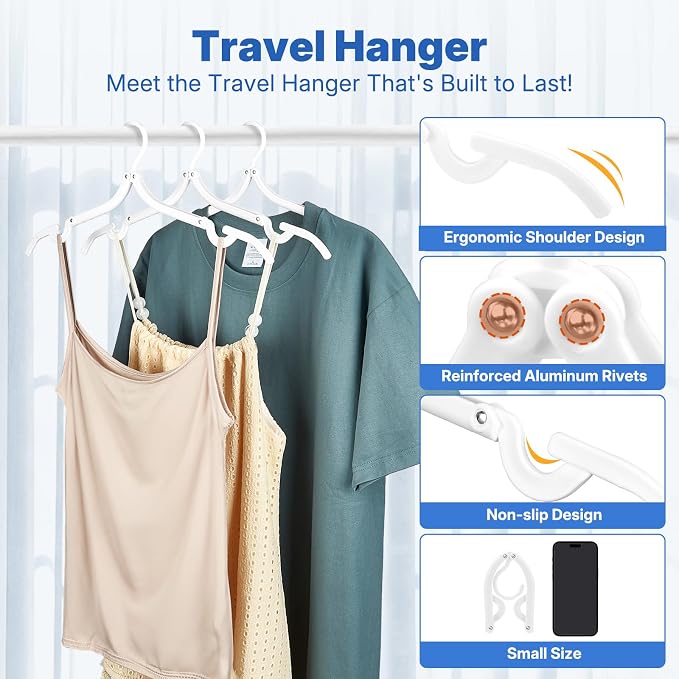 HOUSE DAY Travel Hangers, Portable Folding Hangers - Image 6