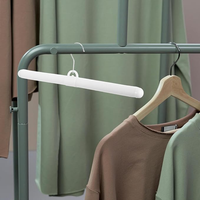12pcs White Foam Padded Clothes Hangers Non-Slip Grip - Image 8