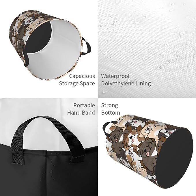 Cute Dogs Laundry Hamper Bag - Image 3