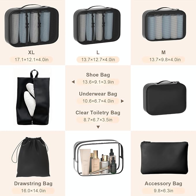 8 Set Packing Cubes for Travel - Image 3