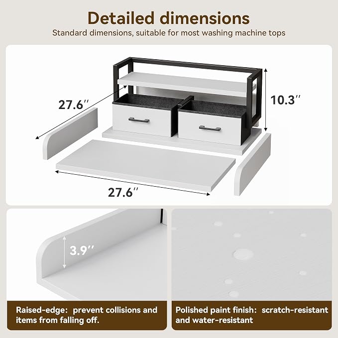 2-Tier Washer Dryer Countertop Single - Image 2