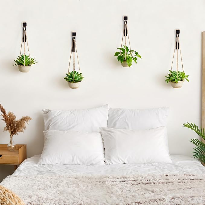 Geelin 4 Pack Wooden Plant Hanger - Image 6