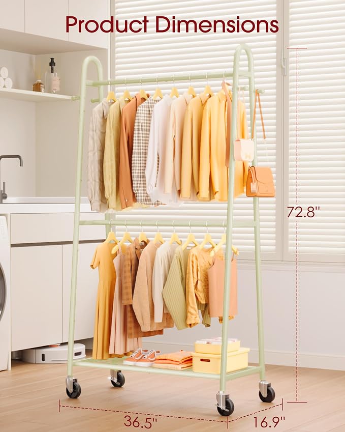 Heavy Duty Clothes Rack, Metal Clothing Rack - Image 2