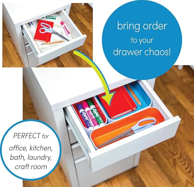 Three by Three Seattle 6 Piece Metal Organizer Tray Set - Image 2