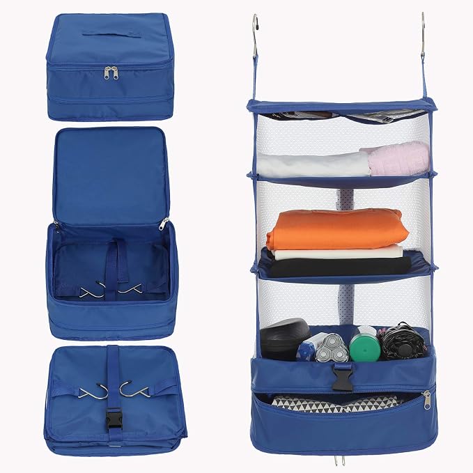 ELEZAY Hanging Packing Cubes Portable Travel Closet Collapsible Compression - Image 2