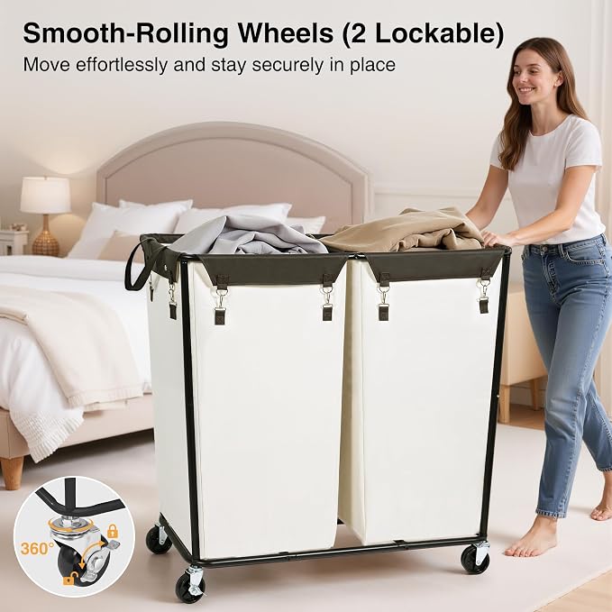 STO STO 280L Rolling Industrial Laundry Hamper - Image 6