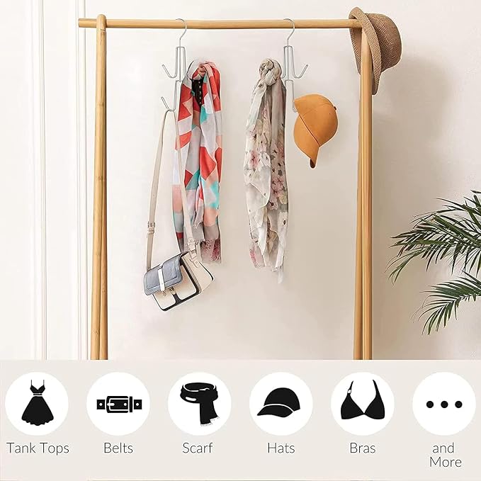 2Pcs Rotating Belt Hanger 360 Degrees Rotatable Organizer - Image 3