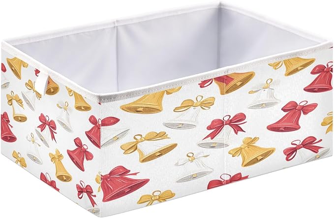 senya Large Storage Bins Christmas Bells Collapsible Foldable Storage Cubes - Image 2