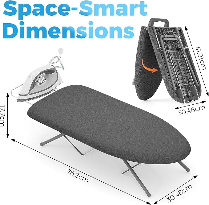 KINGBOARD Tabletop Ironing Board, Small Ironing Boards - Image 3
