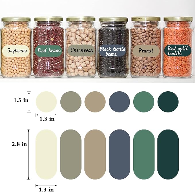 Removable Label Stickers for Jars, Self-Adhesive Chalkboard Labels Waterproof - Image 2