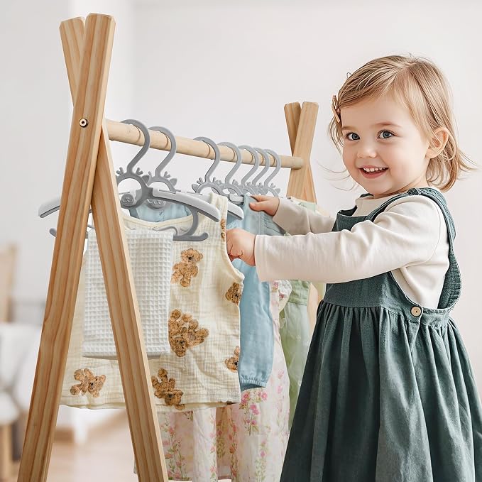 Toddler Hangers 60PCS, 45g Ultra-Thick Space Saving Non-Slip Plastic Hanger - Image 8