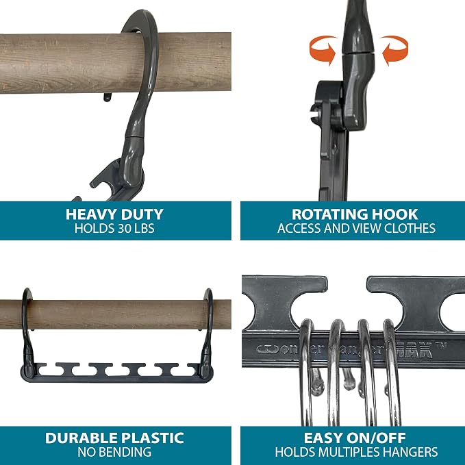 Wonder Hanger Max 20-Pack Space Saving Hangers, Reinforced Hooks Swivels 360° - Image 2