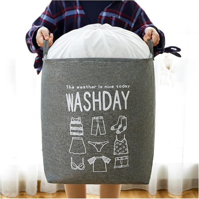 75L Large Laundry Basket, Foldable Storage Laundry Hamper - Image 7