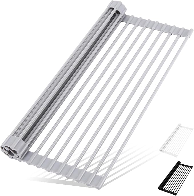 Roll Up Dish Drying Rack Over The Sink Kitchen Roll Up Sink Drying Rack by HANZENMA