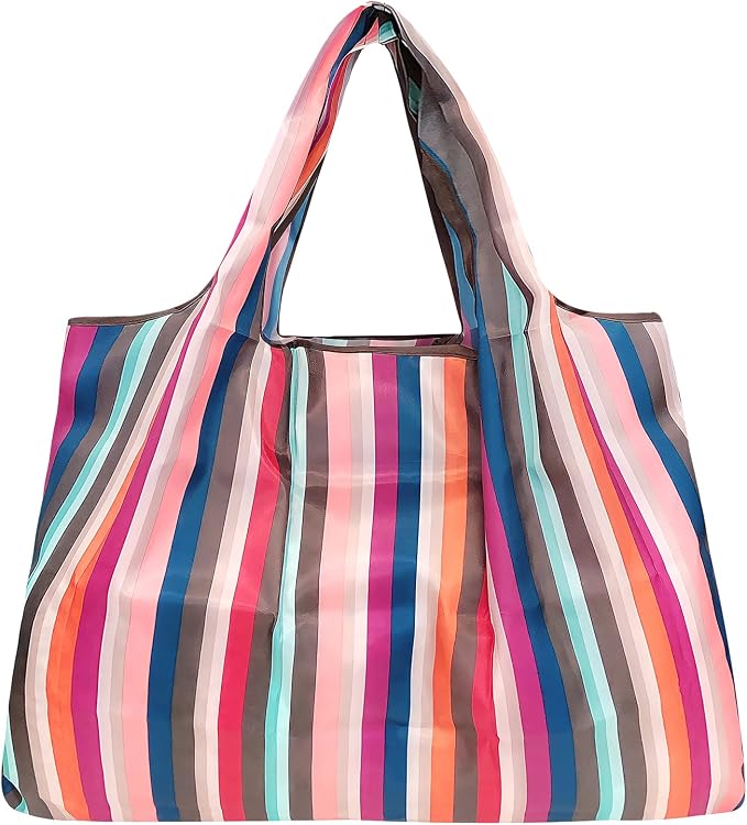 allydrew Large Foldable Tote Nylon Reusable Grocery Bag - Image 3