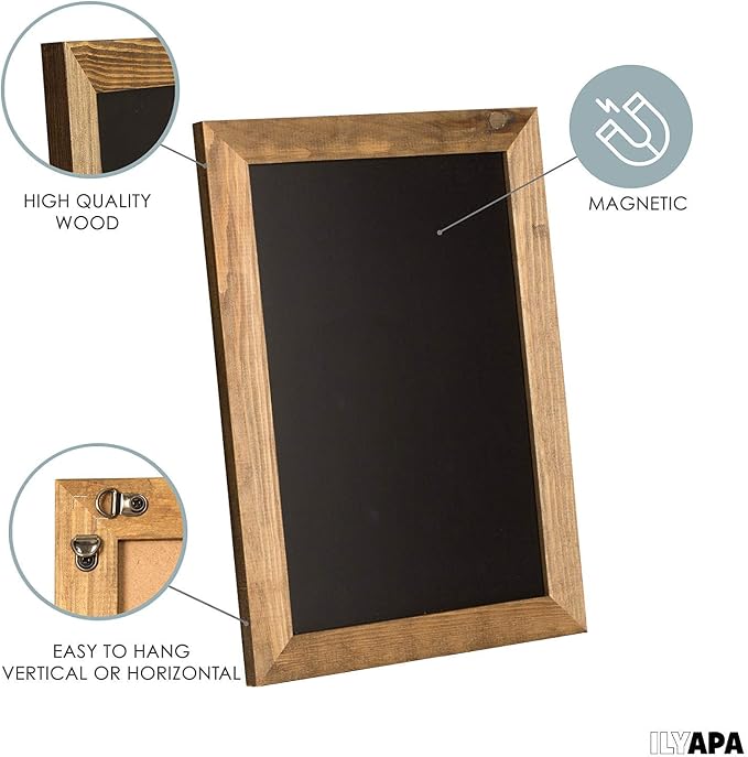 Ilyapa Rustic Wooden Magnetic Kitchen Chalkboard Sign - Image 4