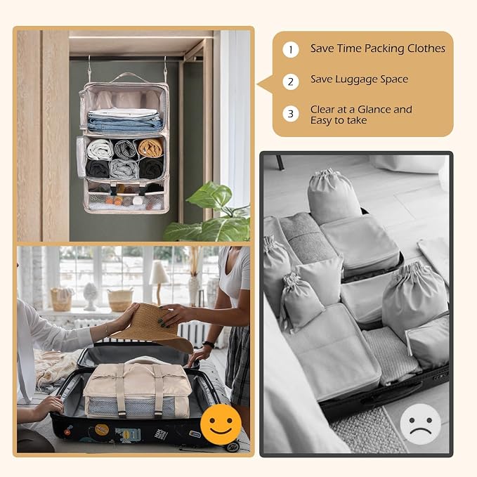 Surblue Hanging Shelves Travel Compression Packing Cube - Image 4