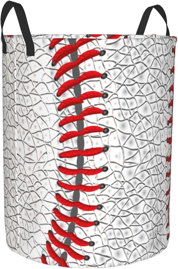 Baseball Laundry Basket Storage Bin Foldable Laundry Hamper Clothes Storage - Image 2