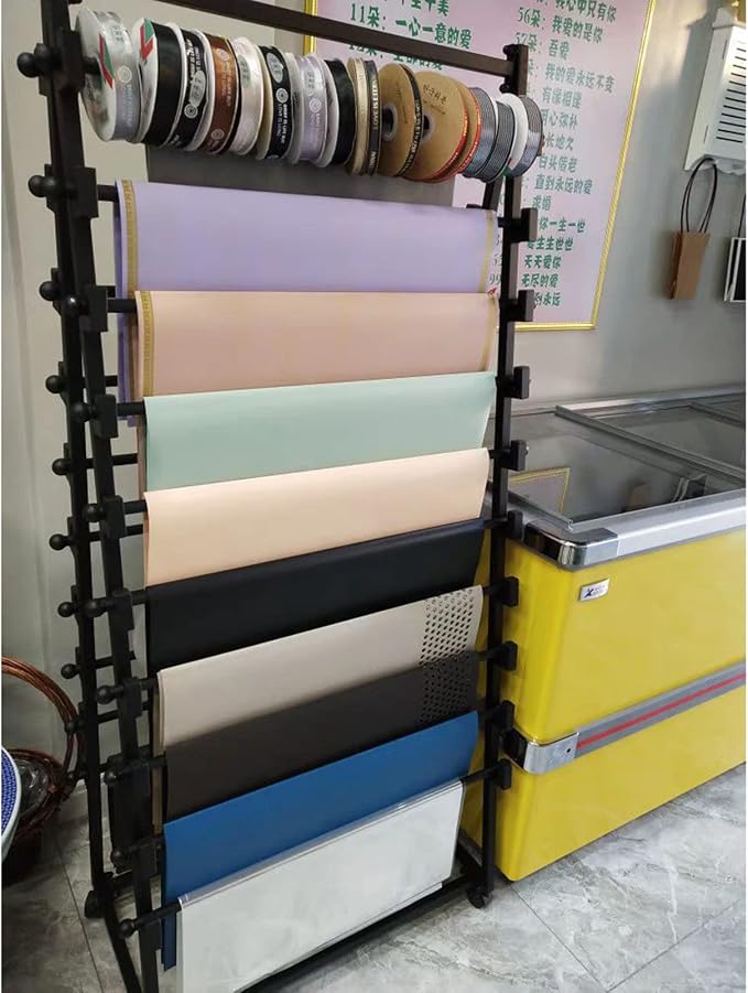 Display Rack Metal Scarf Stand Ribbon Shelf Closet Organizer, Sewing Thread - Image 8