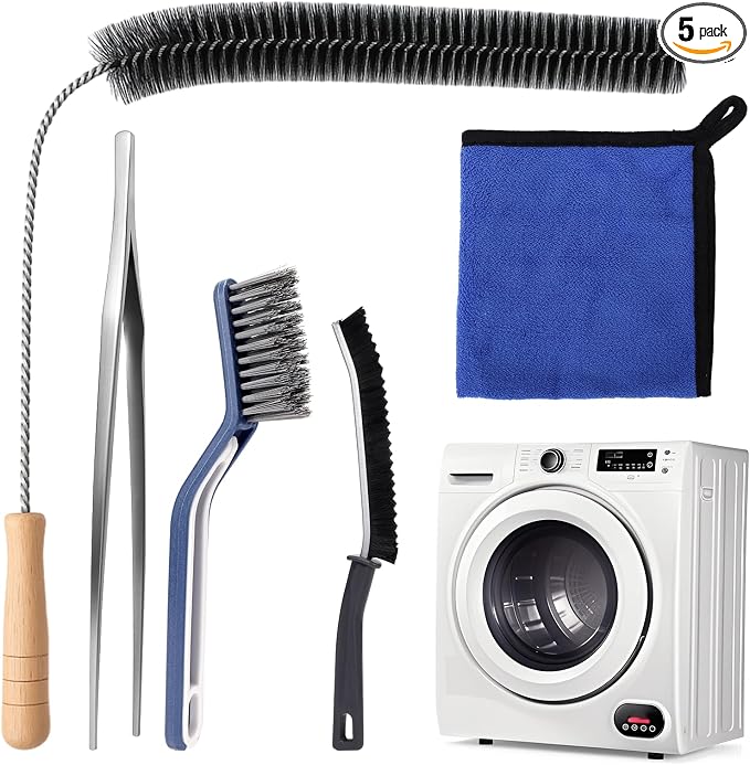 XANGNIER 5 Pack Dryer Vent Cleaner Kit, Flexible Dryer Lint Brush Vent Cleaner by XANGNIER