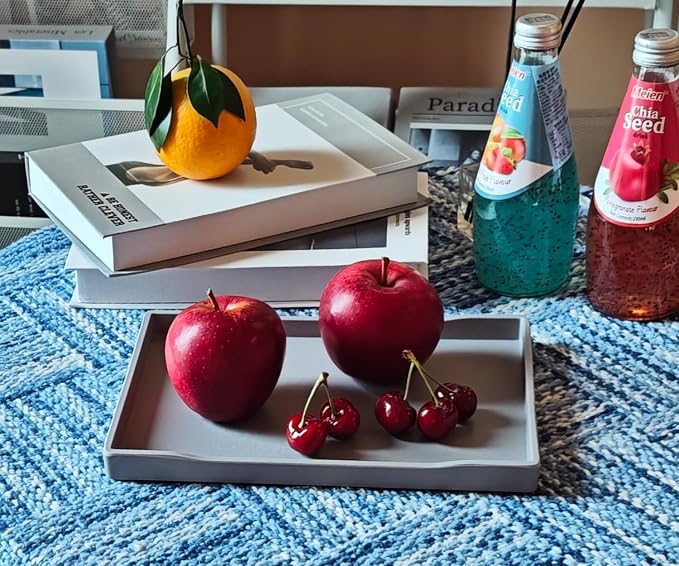 Gray Small Serving Tray, Countertop Organizer - Image 5