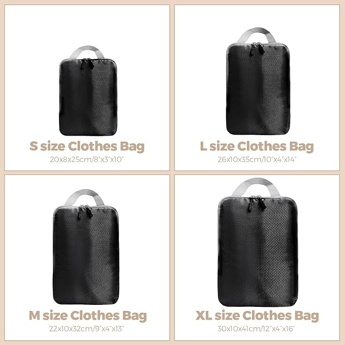 4 Set Compression Packing Cubes - Image 7