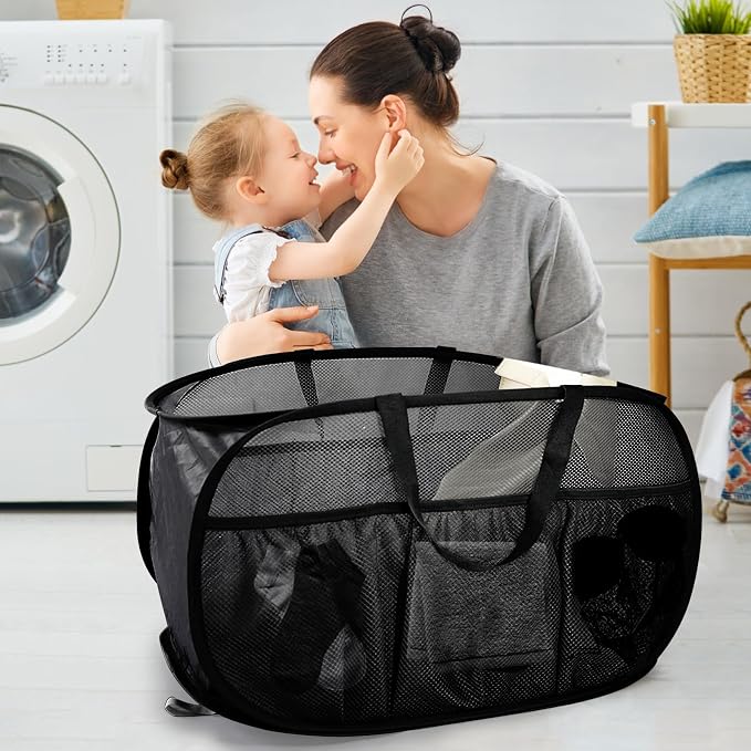 Collapsible Laundry Baskets, Upgrade Pop Up Laundry Hamper - Image 2