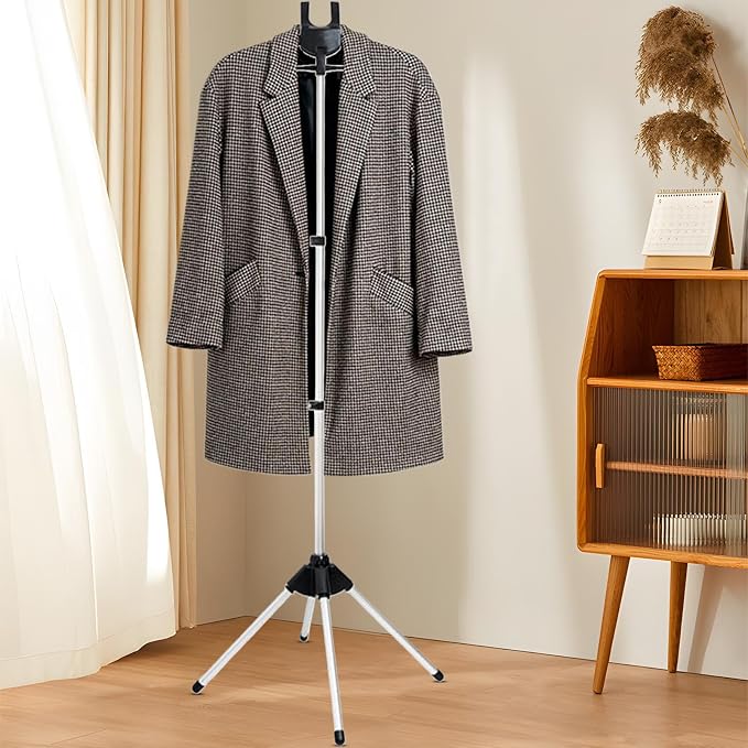 Adjustable Garment Steamer Stand, Foldable Clothes Hanger Holder, Ironing - Image 3