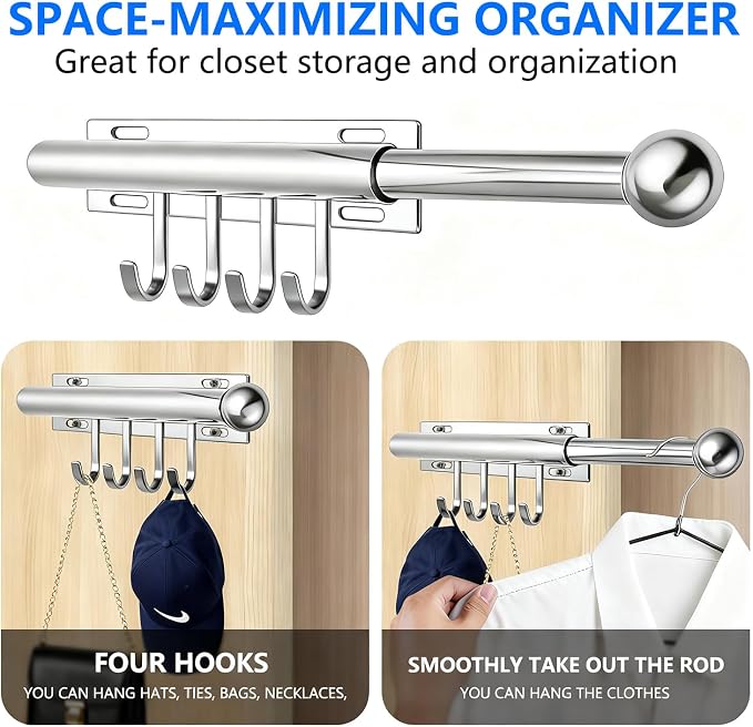 Valet Rod for Closets Pull Out - Image 4