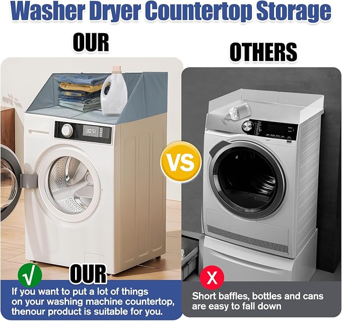Laundry Guards for Front-Load Washers & Dryers, Secure Guardrails Prevent - Image 5