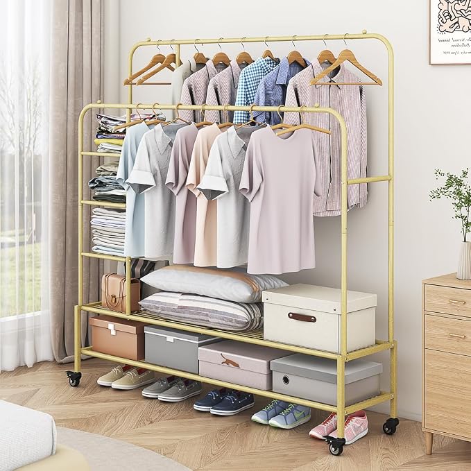 SUOERNUO Garment Rack for Hanging Clothes Rack Heavy Duty Portable - Image 2