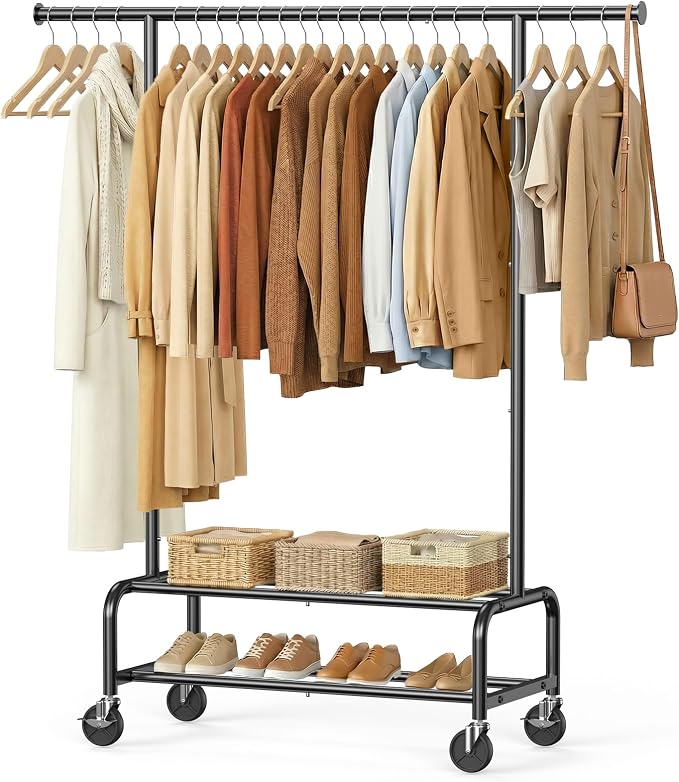 Clothes Rack for Hanging Clothes, Portable Clothing Rack by WATIOWL