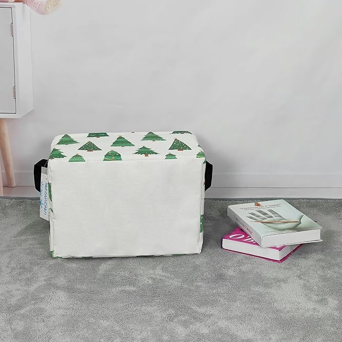 LANGYASHAN Rectangular Storage Bin Collapse Canvas Fabric Cartoon Storage Basket - Image 8