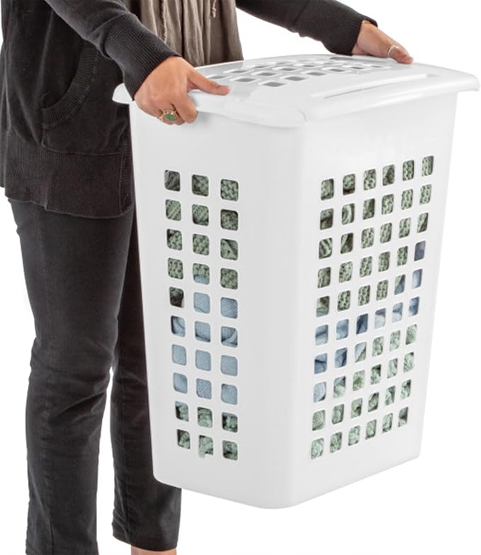 Sterilite Rectangular LiftTop Laundry Hamper - Image 8