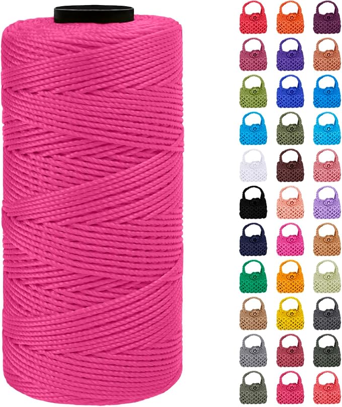Braided Macrame Cord 1.5mm x 218yards Polypropylene Rope Polyester Rope Yarn by LEREATI