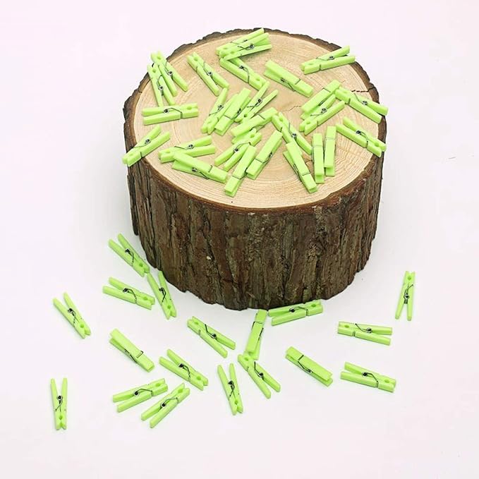 50 PCS Small Transparent Plastic Tool Paper Clips Clothespins Clip Clothing - Image 9