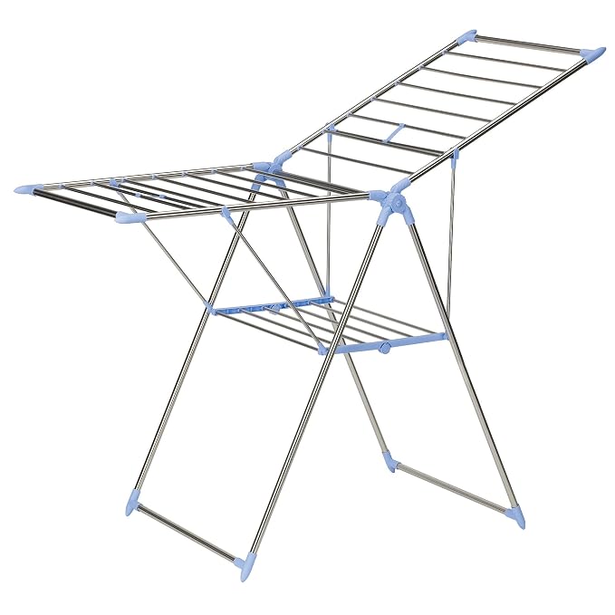 Household Essentials Collapsible Adjustable Gullwing Metal Clothes Drying Rack by HouseholdEssentials