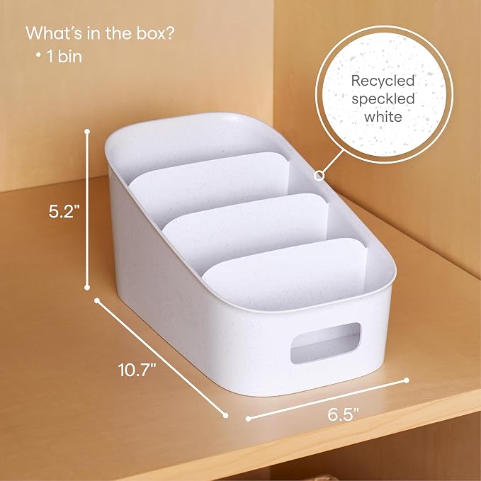 YouCopia ShelfBin Packet Organizer, 4-Tier Stairstep Raised Divided Bin - Image 4