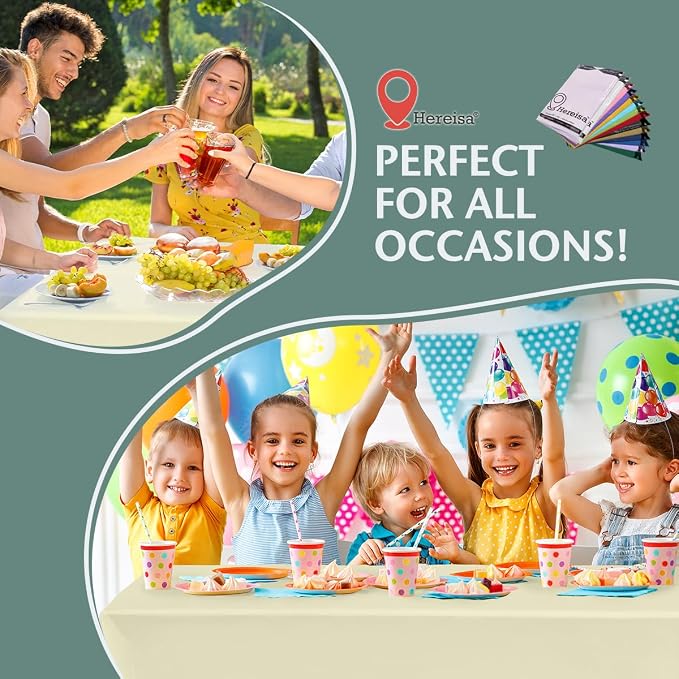 Disposable Plastic Tablecloth 54x108 Inch Rectangle - Image 7