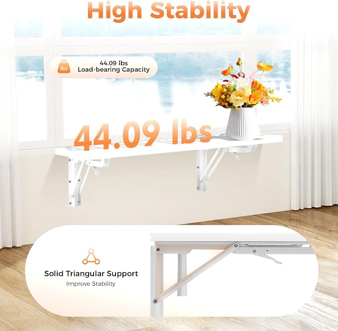 Wall Mounted Desk Foldable, Balcony 15.7"x23.6" - Image 6