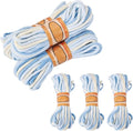 98.46 Feet Light Blue 3mm Macrame Cord Twisted Soft Macrame Rope Segment Dyed by Sparkeads