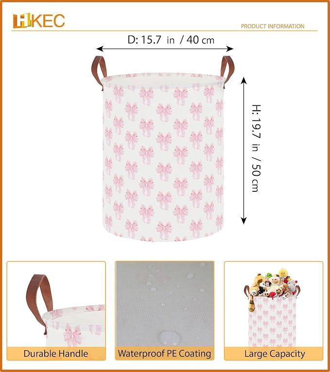 19.7" Laundry Basket, Dirty Clothes Hamper, Waterproof Storage Bin, Room Decor - Image 6