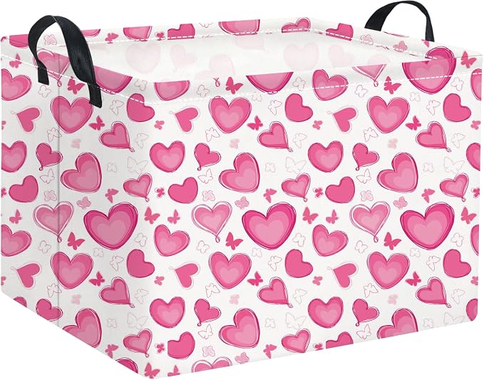 Rectangular Valentines Basket for Women Girls Storage Bin Organizer Box Shelf by TIBAOLOVER