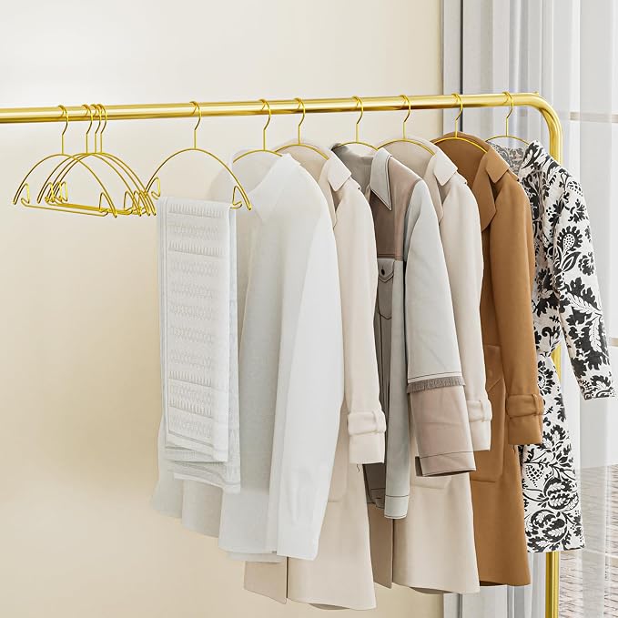 SPECILITE 15 Pack No Shoulder Bump Gold Coat Hangers - Image 7