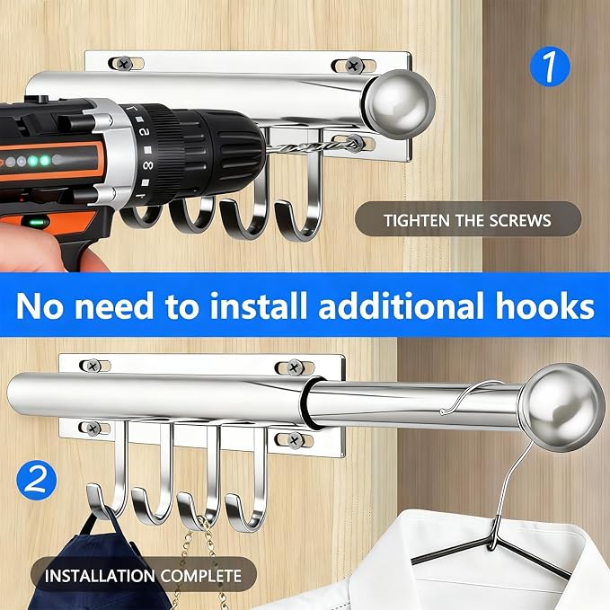 Valet Rod for Closets Pull Out - Image 5